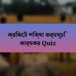 ক্রিকেট শিক্ষা কর্মসূচি কার্যকর Quiz