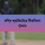 বিশ্ব ক্রিকেটের নীতিমালা Quiz