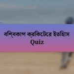 বিশ্বকাপ ক্রিকেটের ইতিহাস Quiz